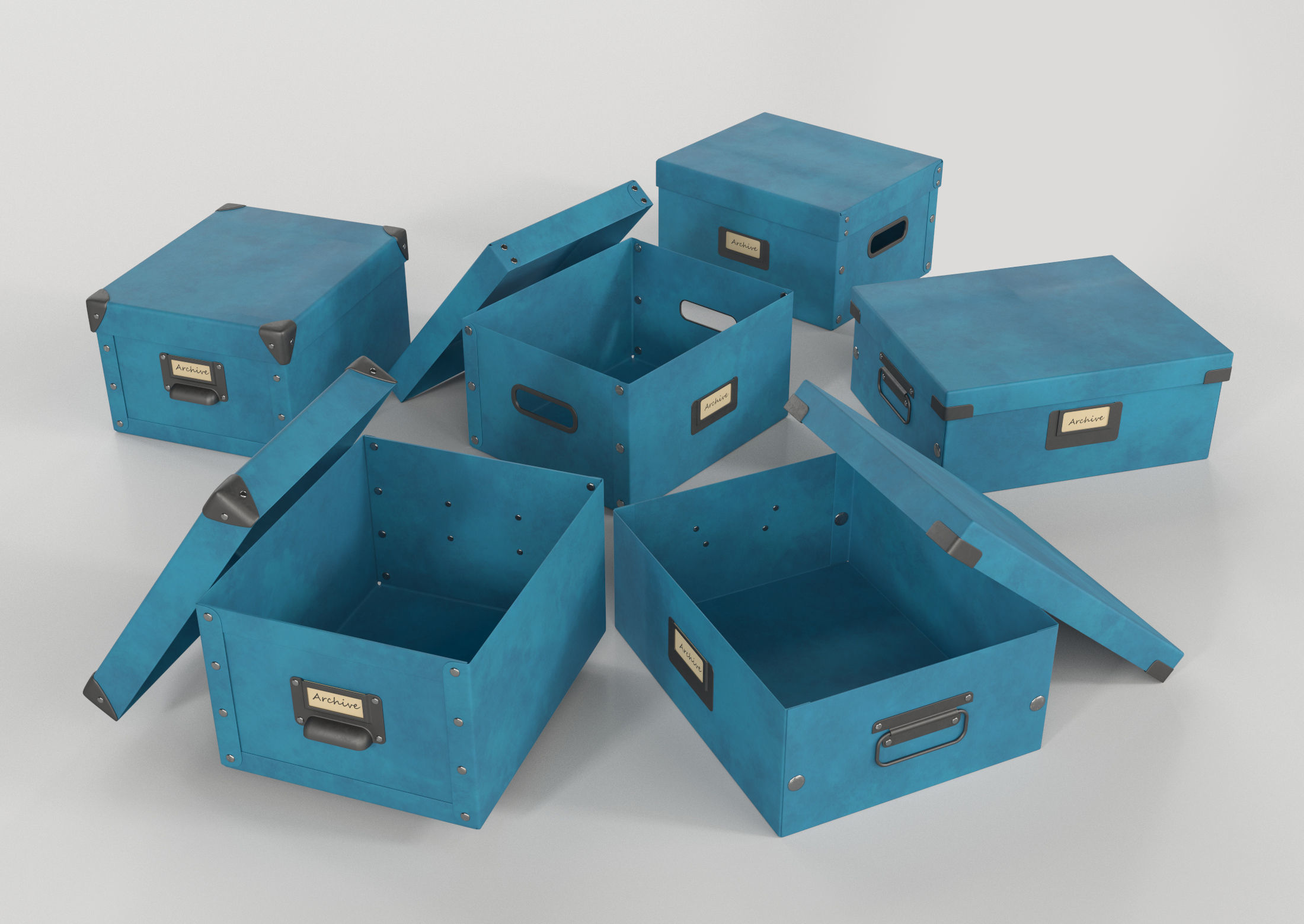 Storage Boxes 3D model_3
