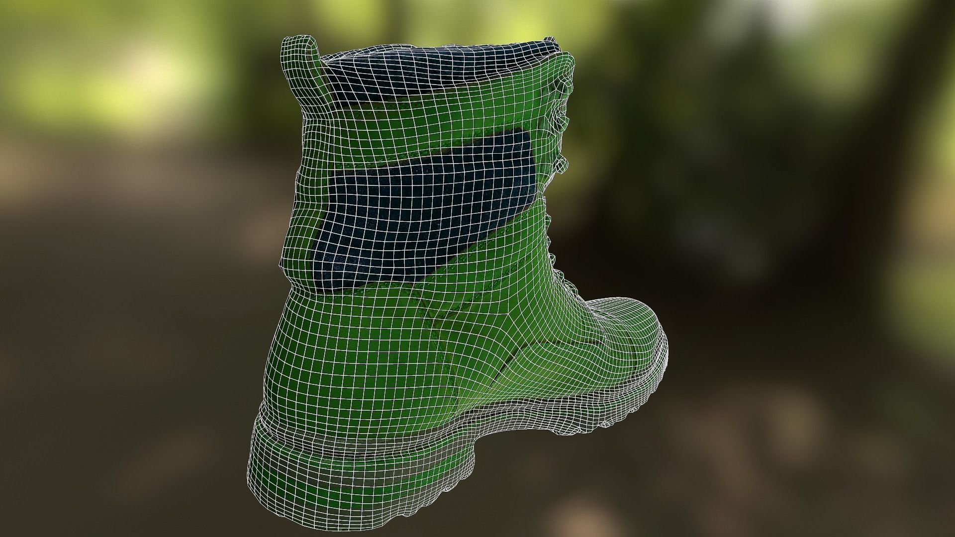 Casual boots Low-poly 3D model_6