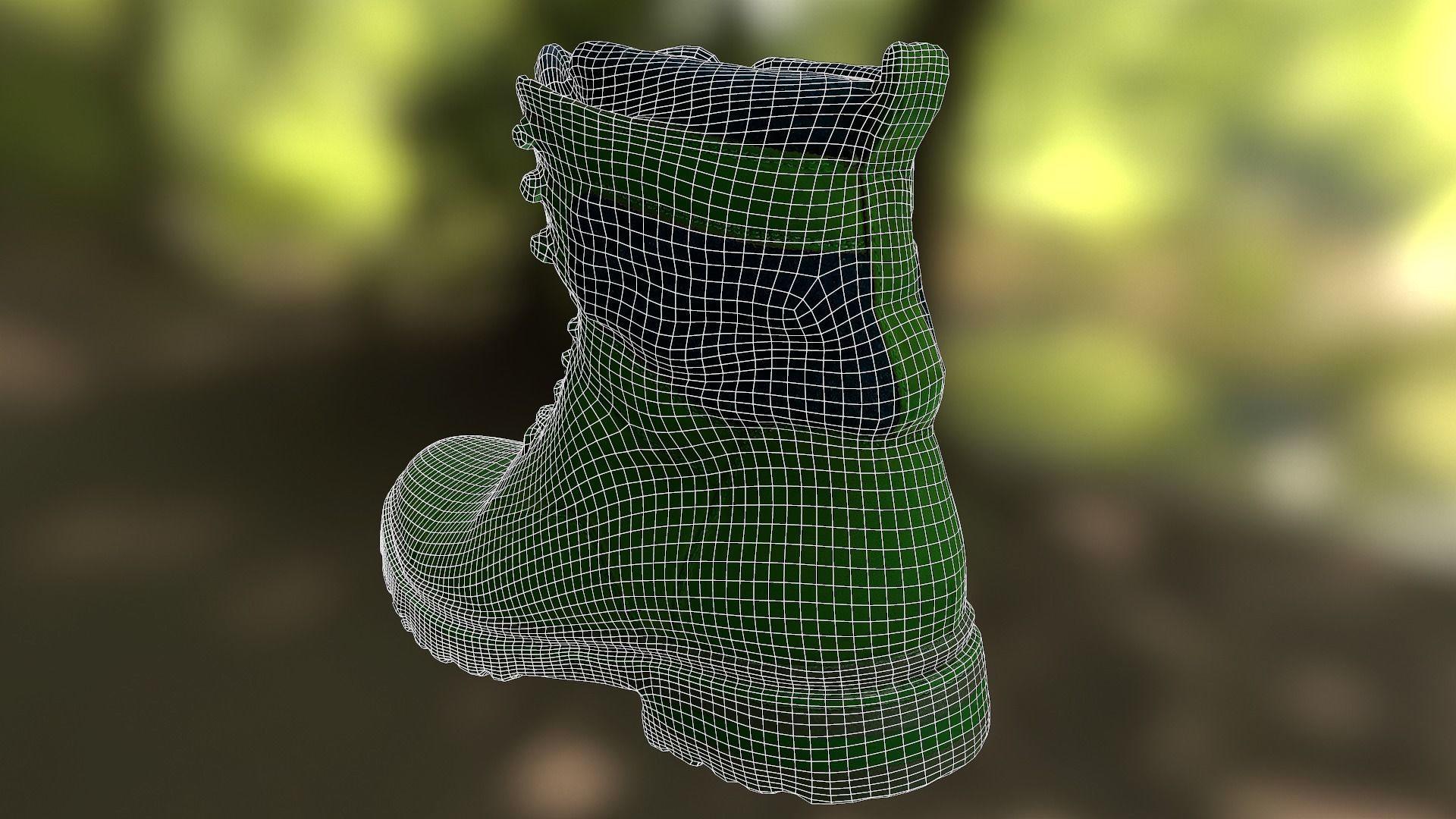 Casual boots Low-poly 3D model_7
