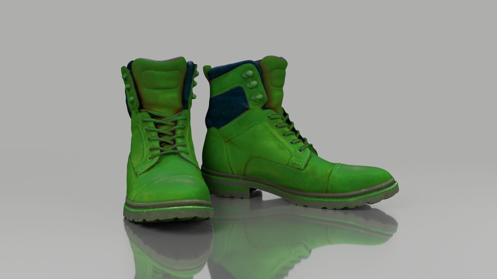 Casual boots Low-poly 3D model_1