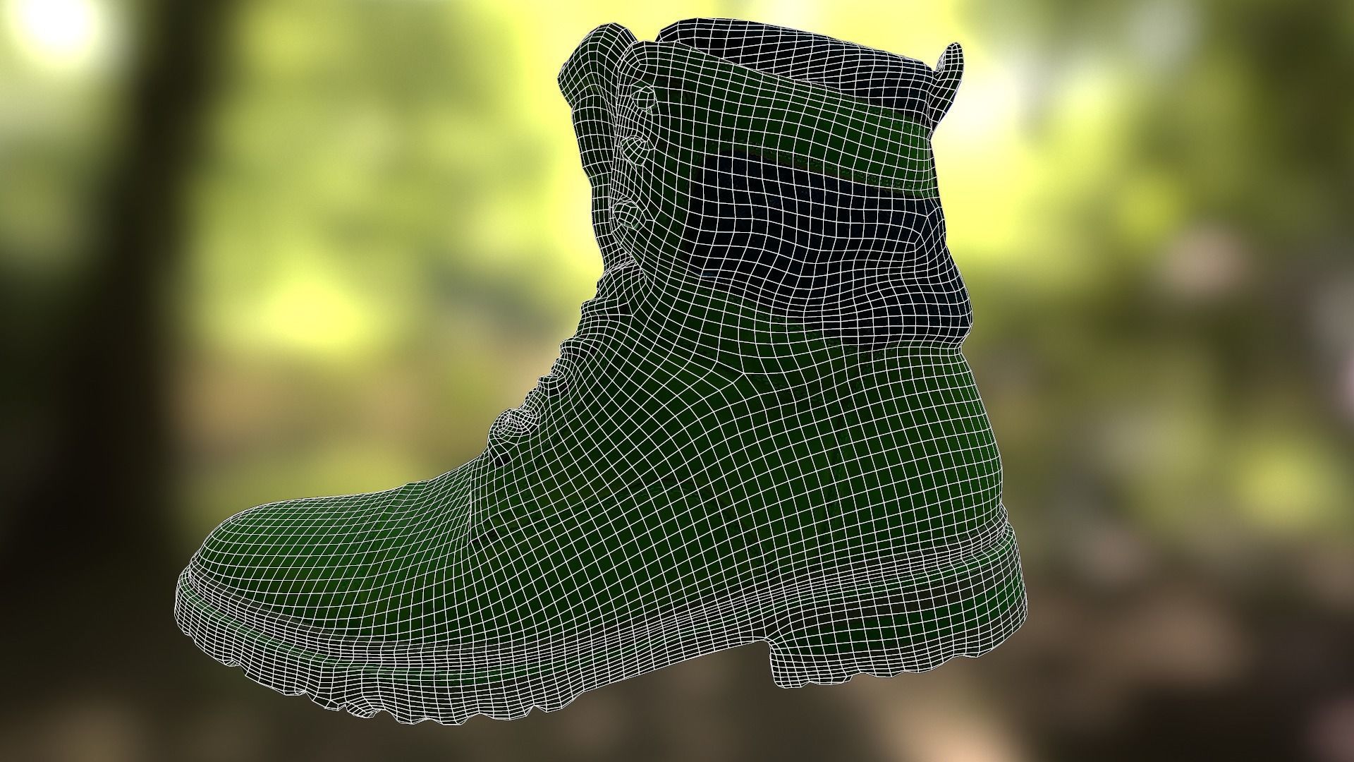 Casual boots Low-poly 3D model_9