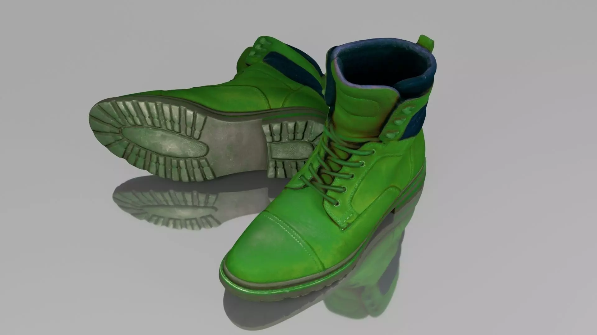 Casual boots Low-poly 3D model_0