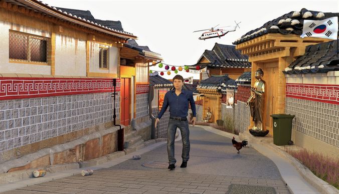 Street - South Korea 3D model