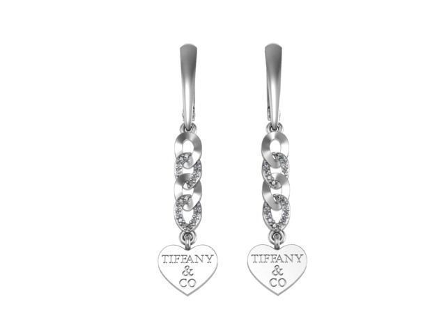 Earrings Tiffany Co set  3D print model