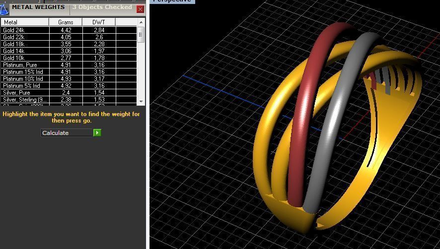Ring braided set 3D print model_1