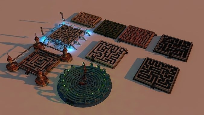 Labyrinth Package Low-poly 3D model