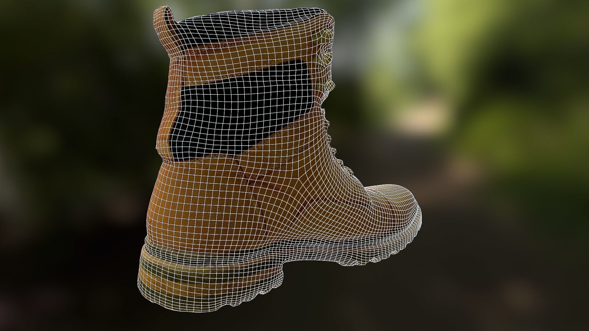 Man Boots Low-poly 3D model_5