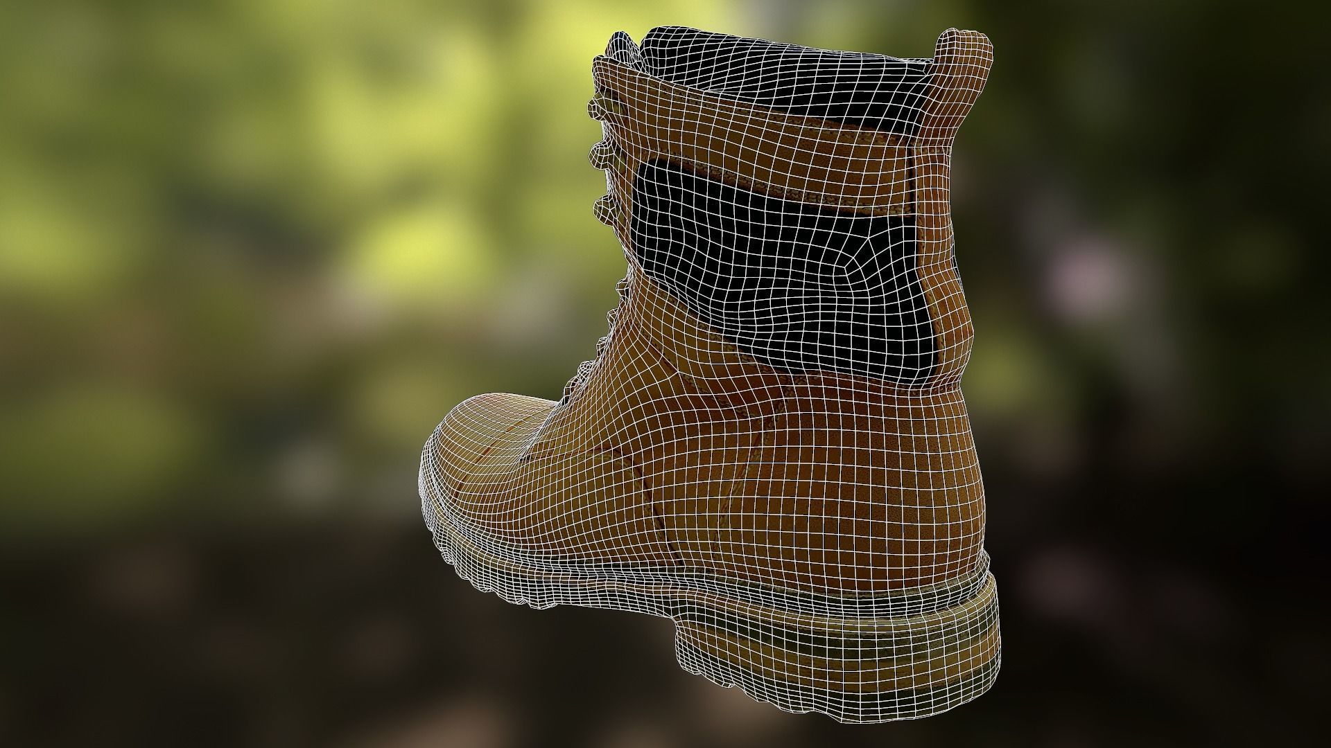 Man Boots Low-poly 3D model_6