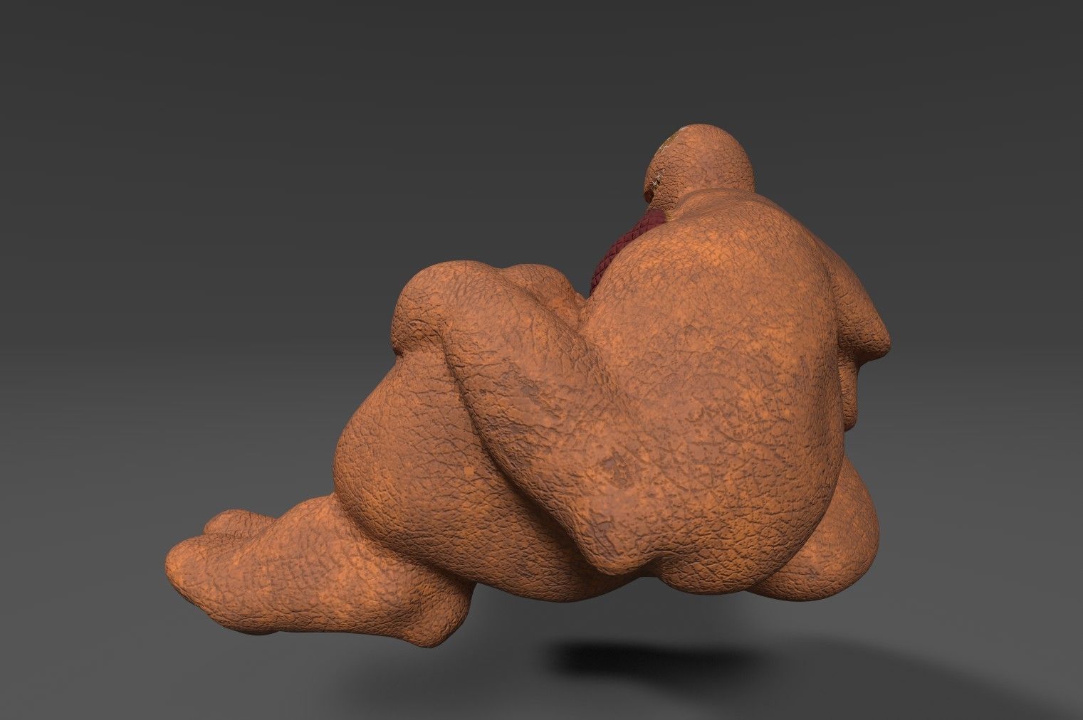 Fluffy Sofa Low-poly 3D model_9