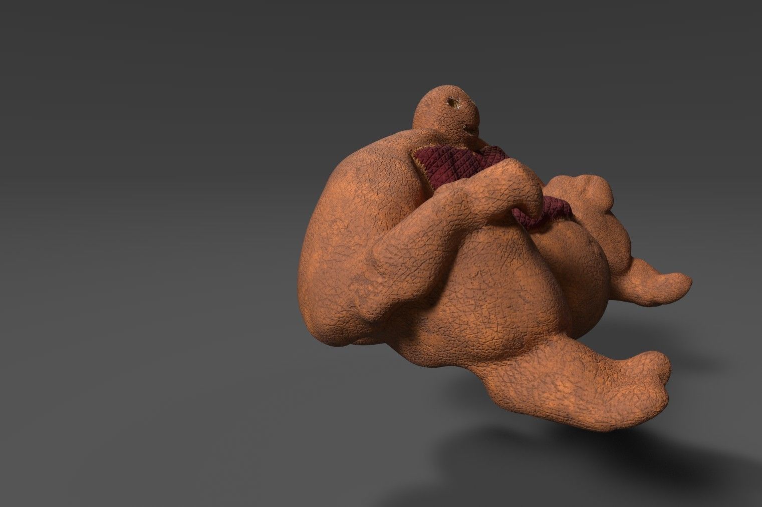 Fluffy Sofa Low-poly 3D model_11