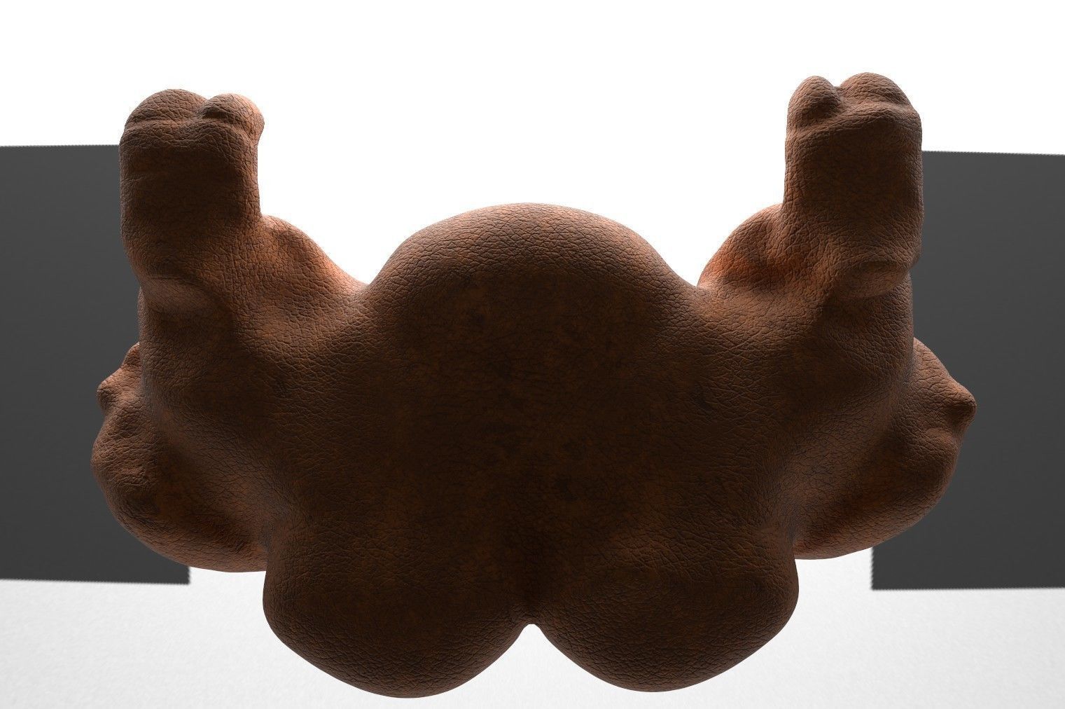 Fluffy Sofa Low-poly 3D model_7