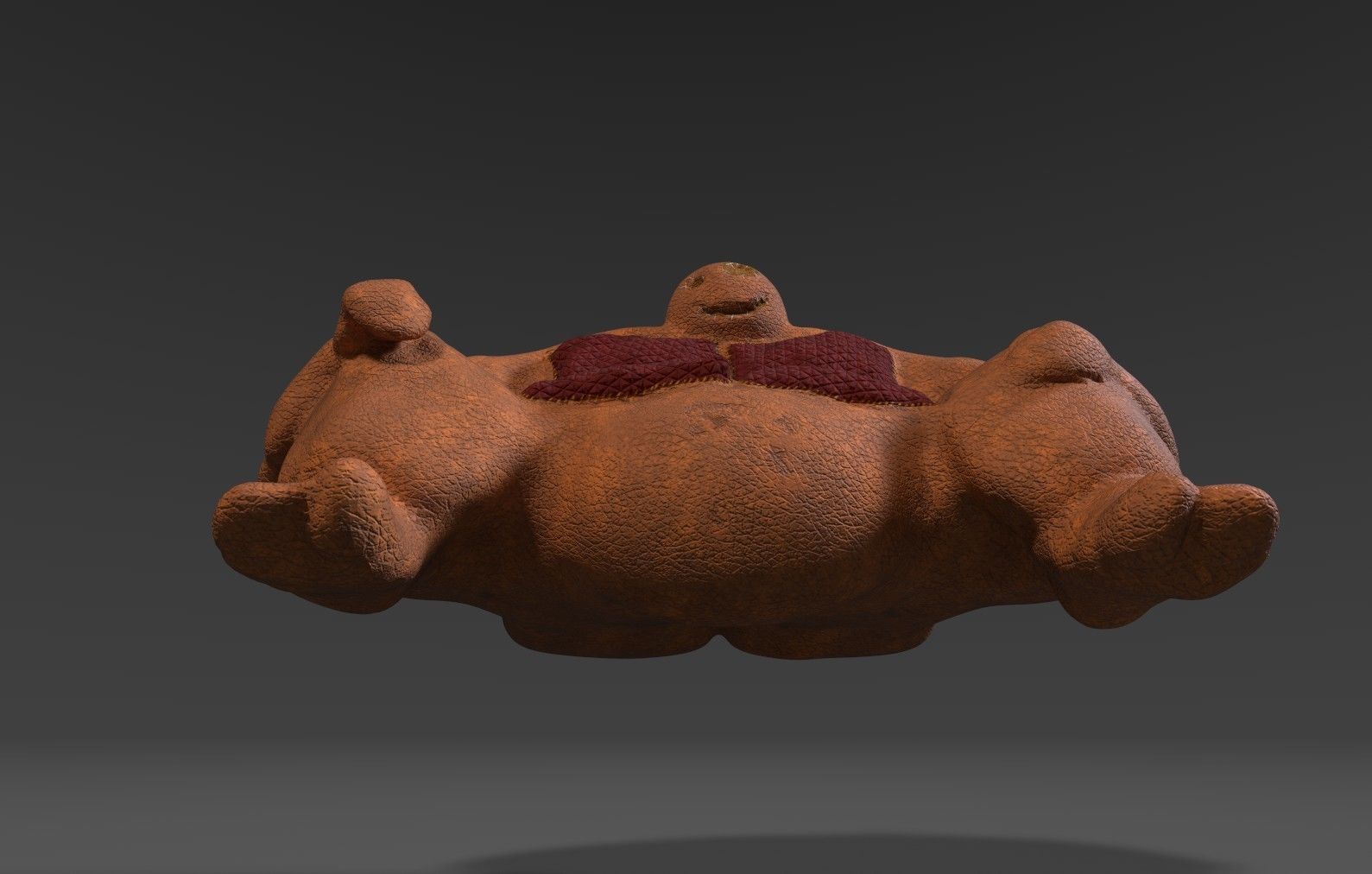 Fluffy Sofa Low-poly 3D model_4