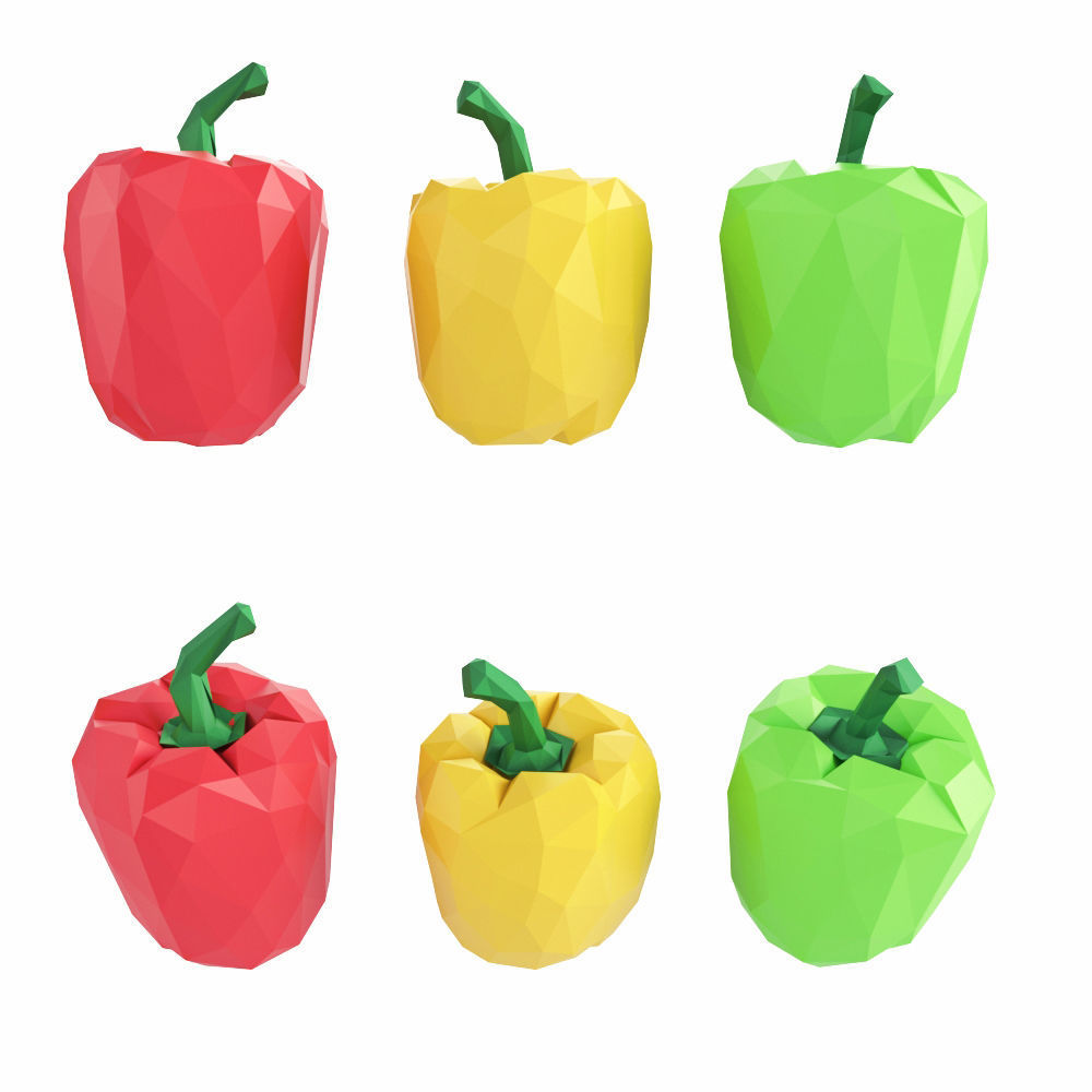 Vegetables Low Poly Low-poly 3D model_1