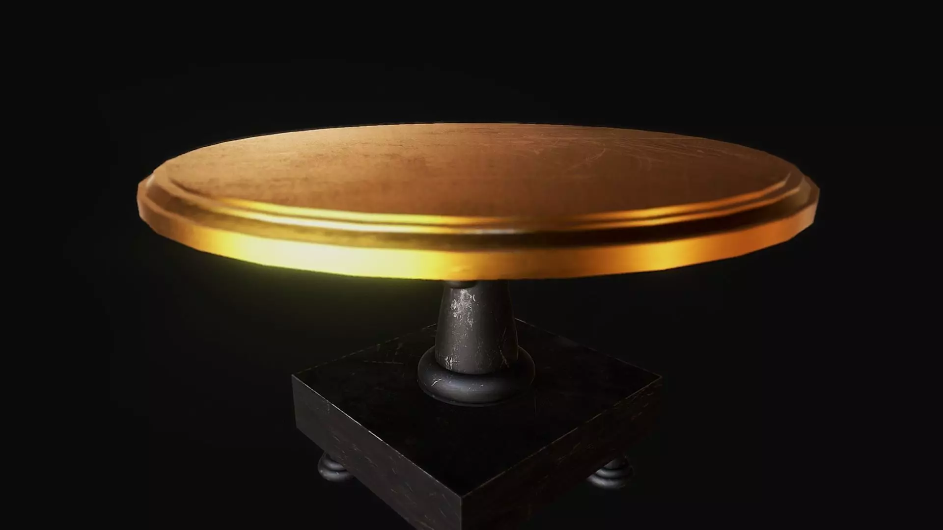 gold top table 3D model_0