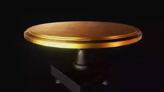 gold top table 3D model