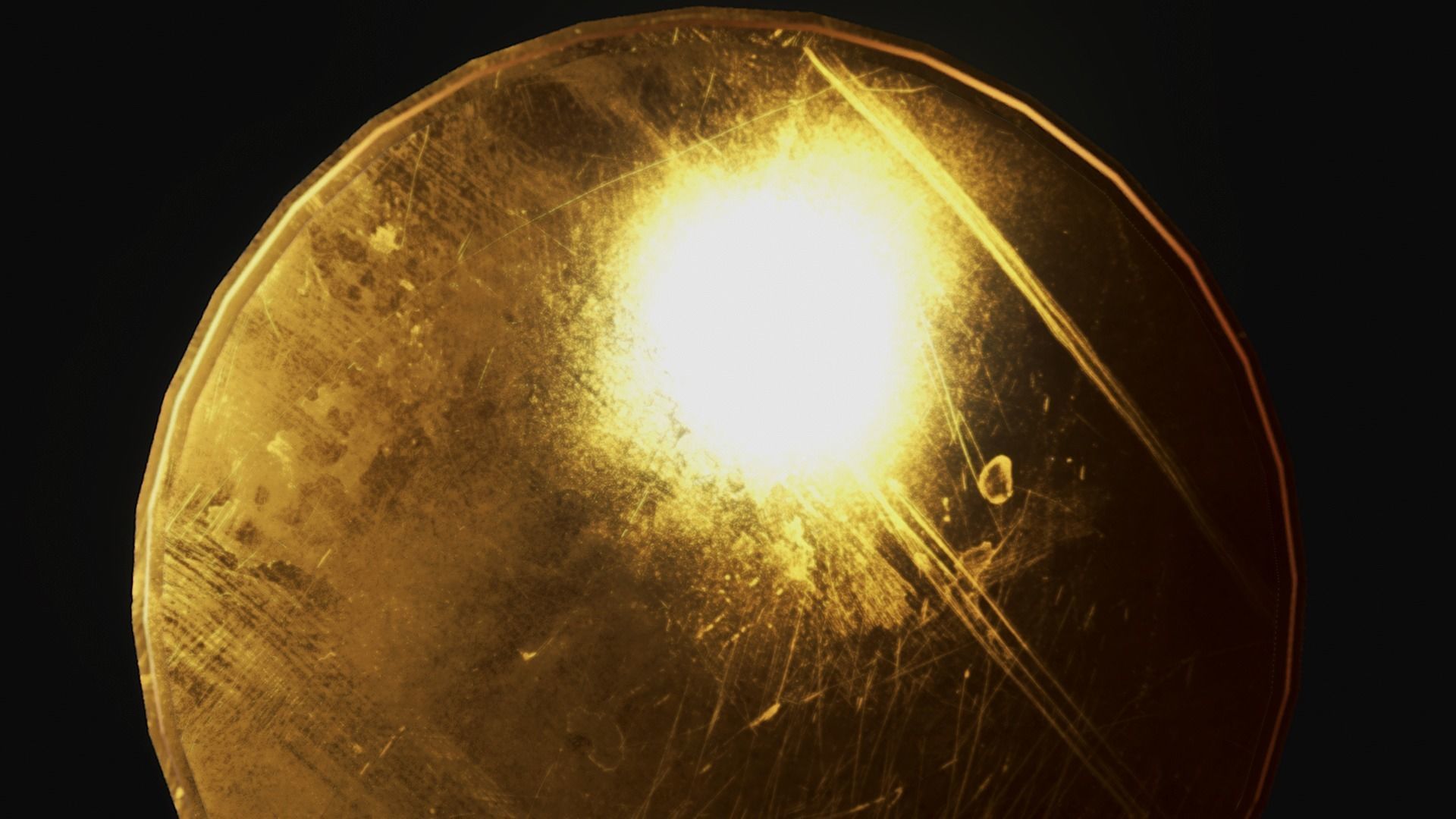 gold top table 3D model_1