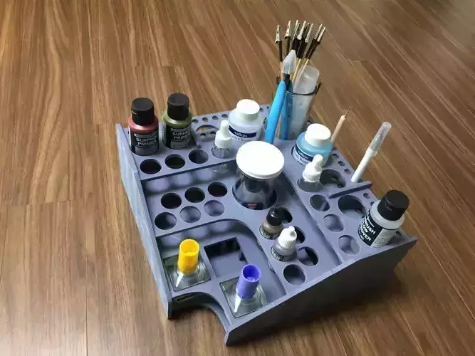 Acrylic paint corner stand 3D print model 3D print model