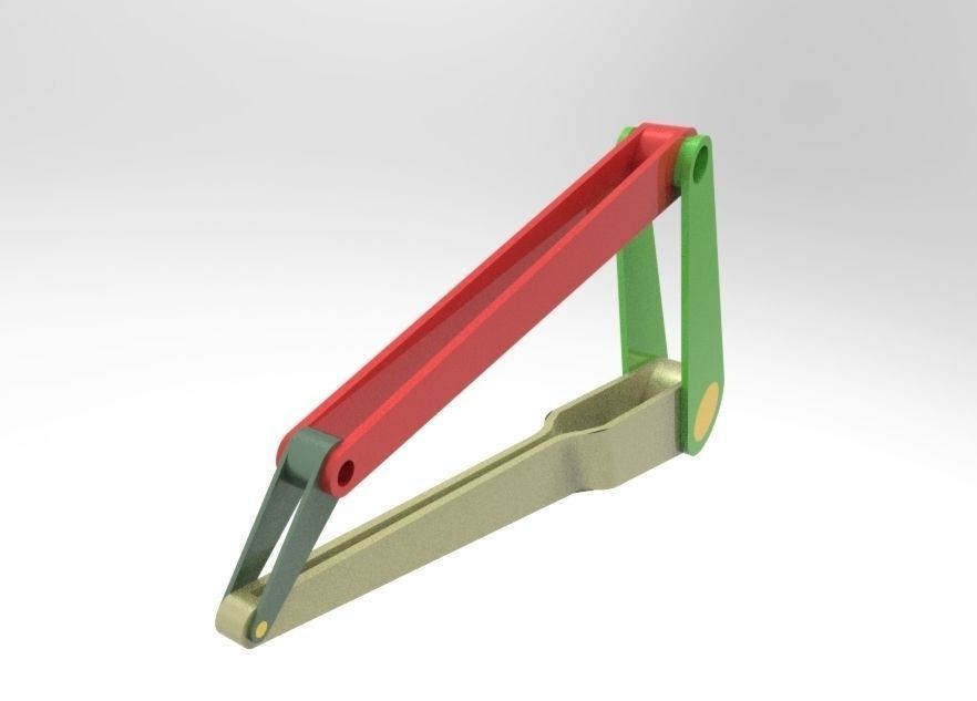 Four bar chain mechanism 3D model CGTrader