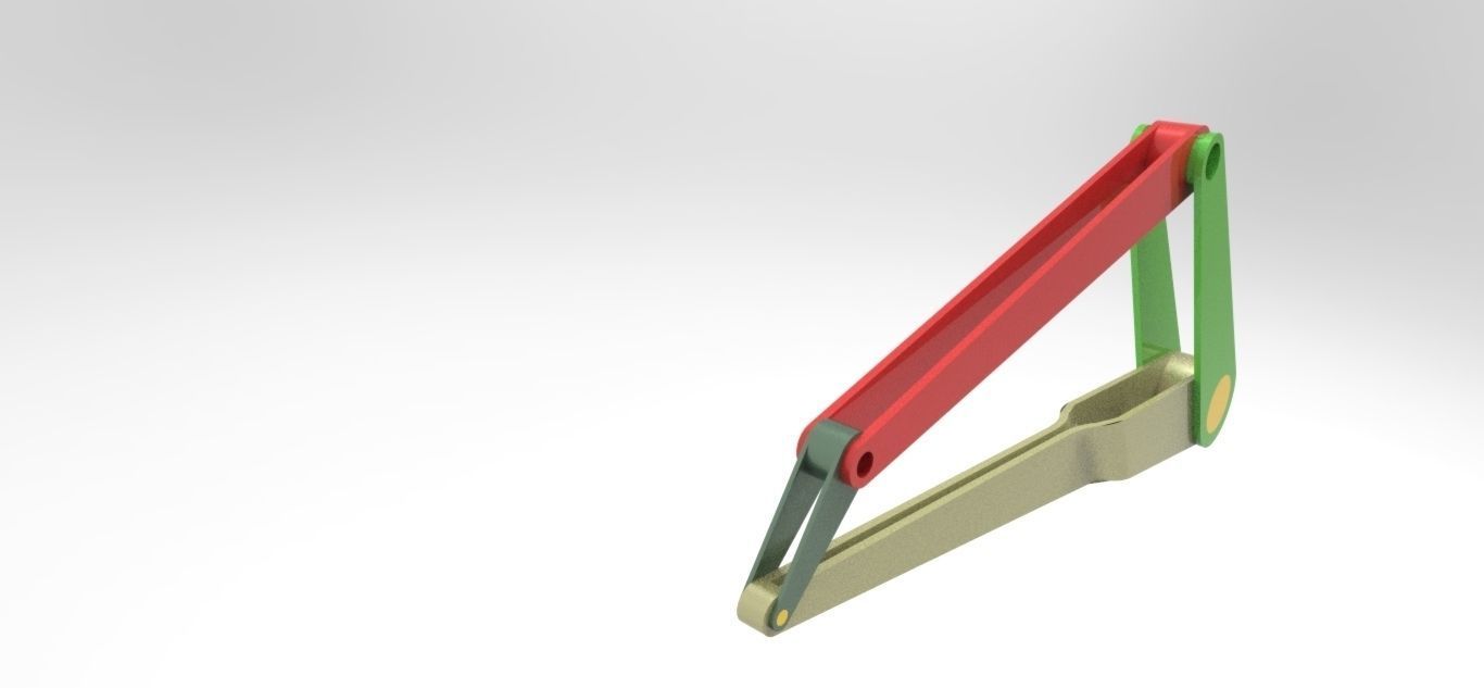 Four bar chain mechanism 3D model CGTrader