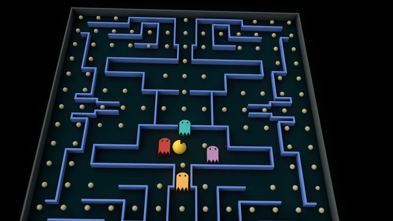 pacman game free VR / AR / lowpoly 3D model CGTrader