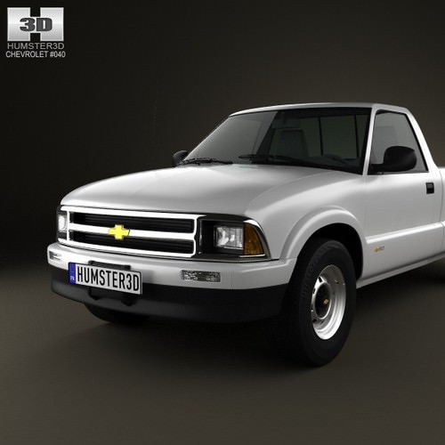 Chevrolet S10 Single Cab Long Bed 1994 3D Model .max .obj .3ds .fbx