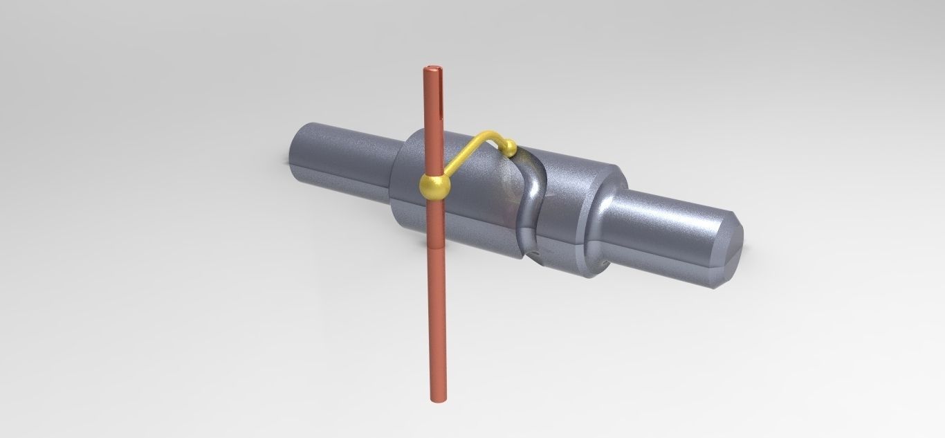 Barrel cam follower 3D model_1