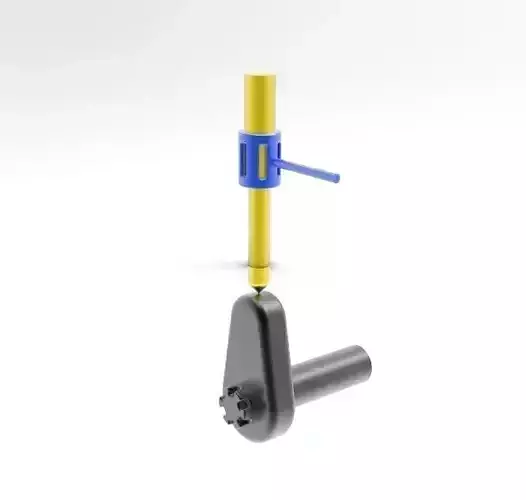 cam follower mechanism simulation 3D model