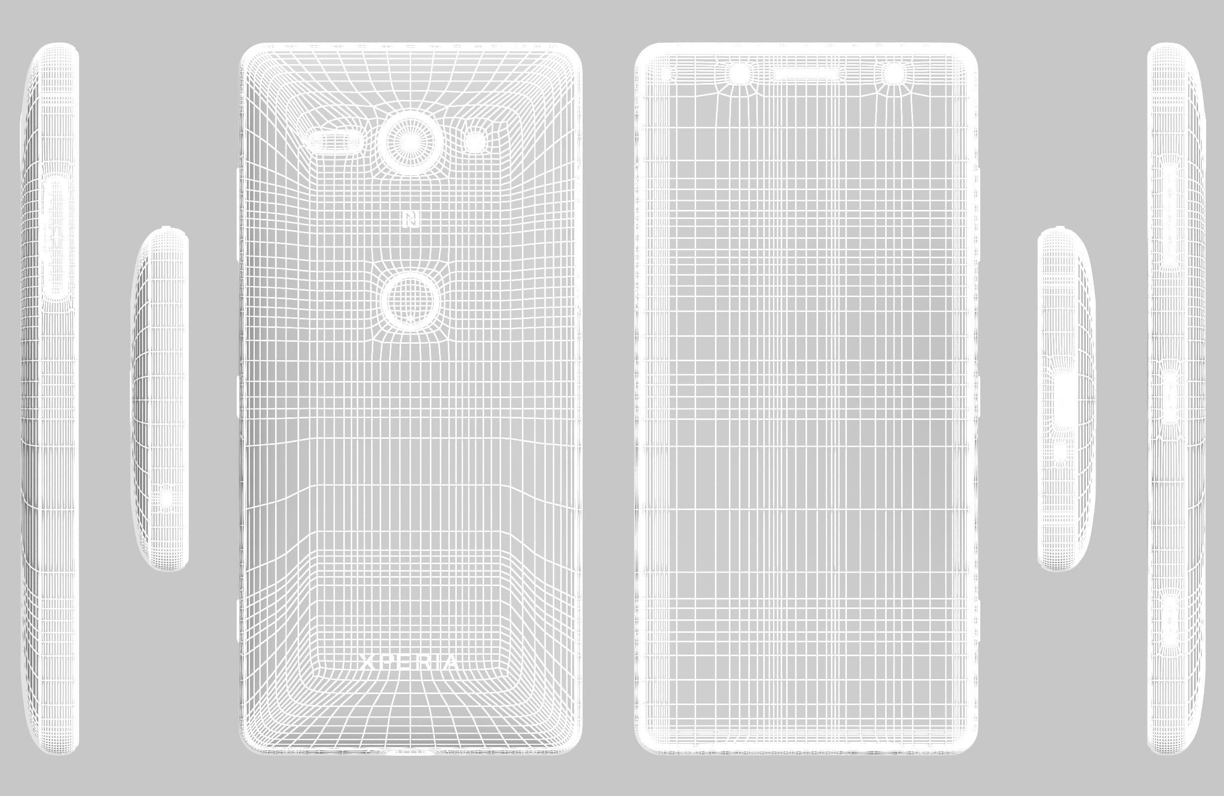 Sony Xperia XZ2 Compact White Silver 3D model_11