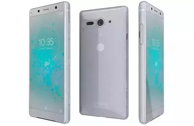 Sony Xperia XZ2 Compact White Silver 3D model