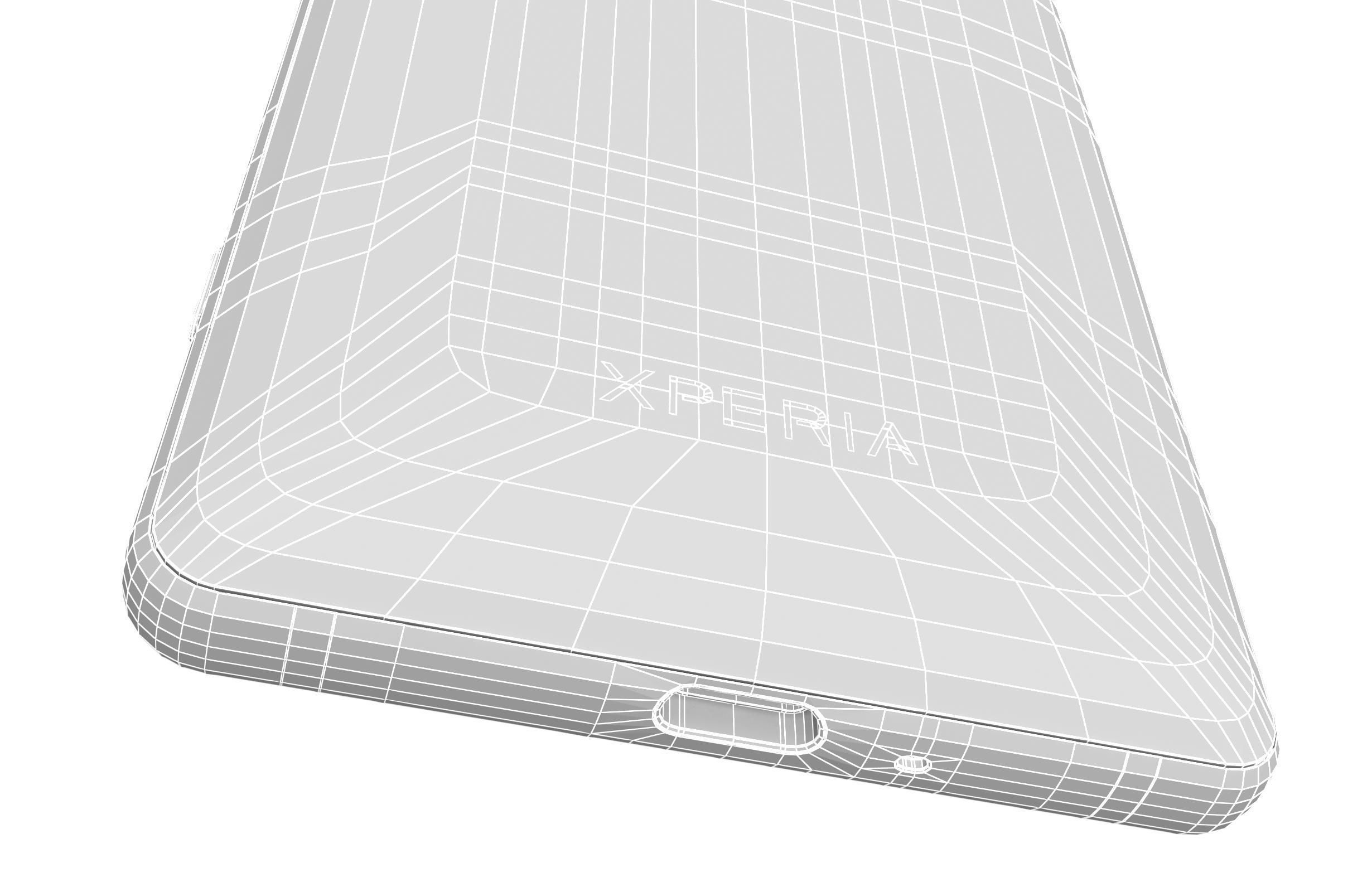 Sony Xperia XZ2 Compact White Silver 3D model_20