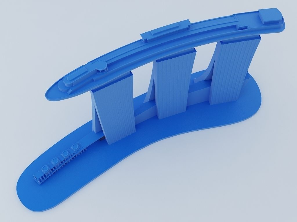 Marina Bay Sand 3D Model 3D print model_1