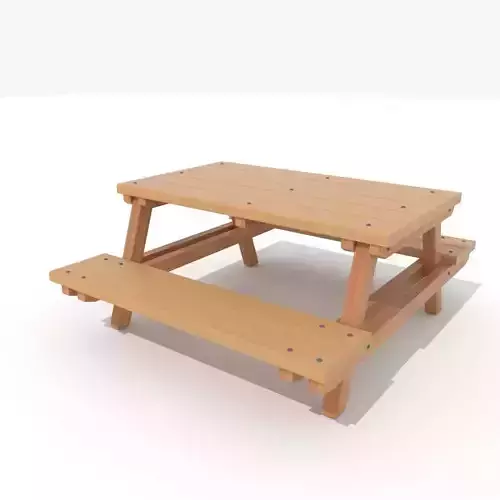  Park Picnic table  Low-poly 3D model