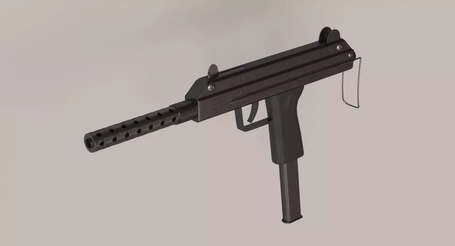 Borz Sub-Machine Gun Low-poly 3D model_0