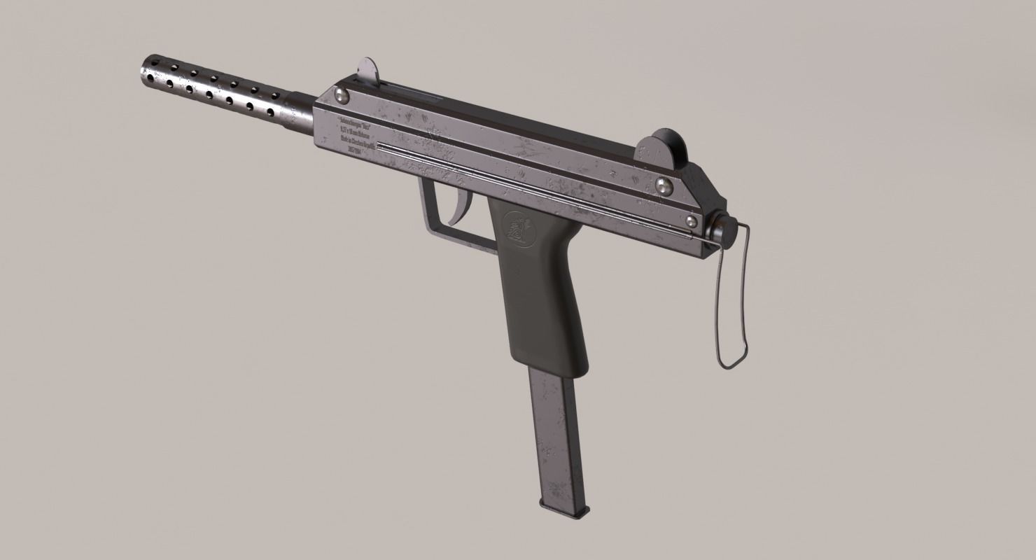Borz Sub-Machine Gun Low-poly 3D model_2
