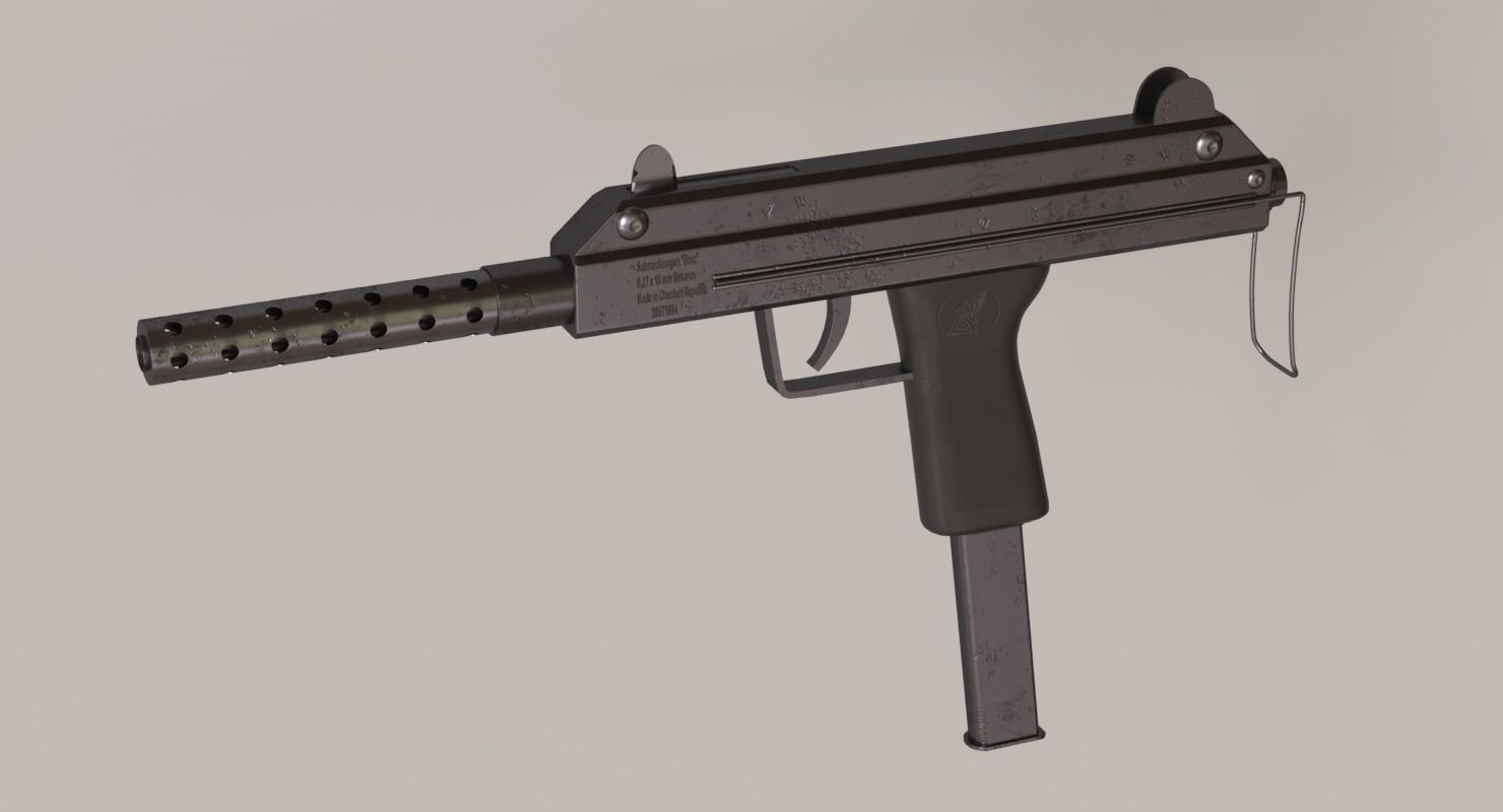 Borz Sub-Machine Gun Low-poly 3D model_4