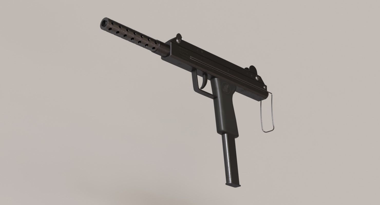 Borz Sub-Machine Gun Low-poly 3D model_7