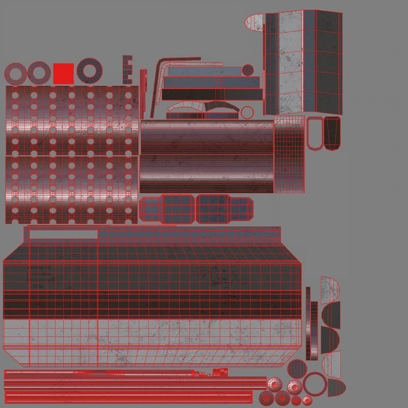 Borz Sub-Machine Gun Low-poly 3D model_5