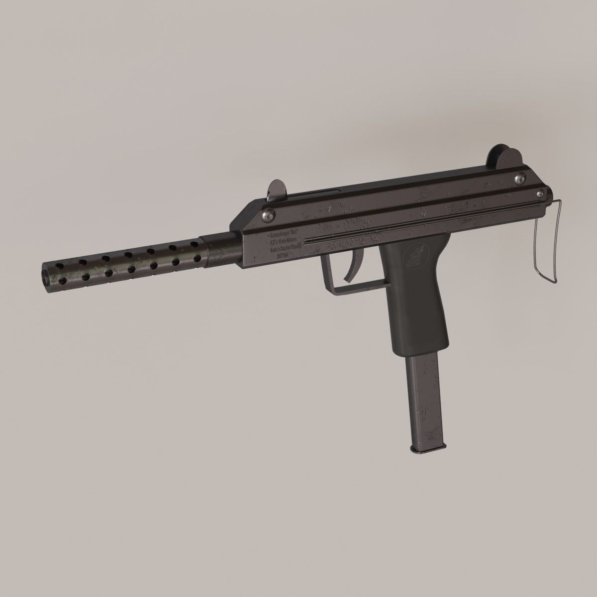 Borz Sub-Machine Gun Low-poly 3D model_3