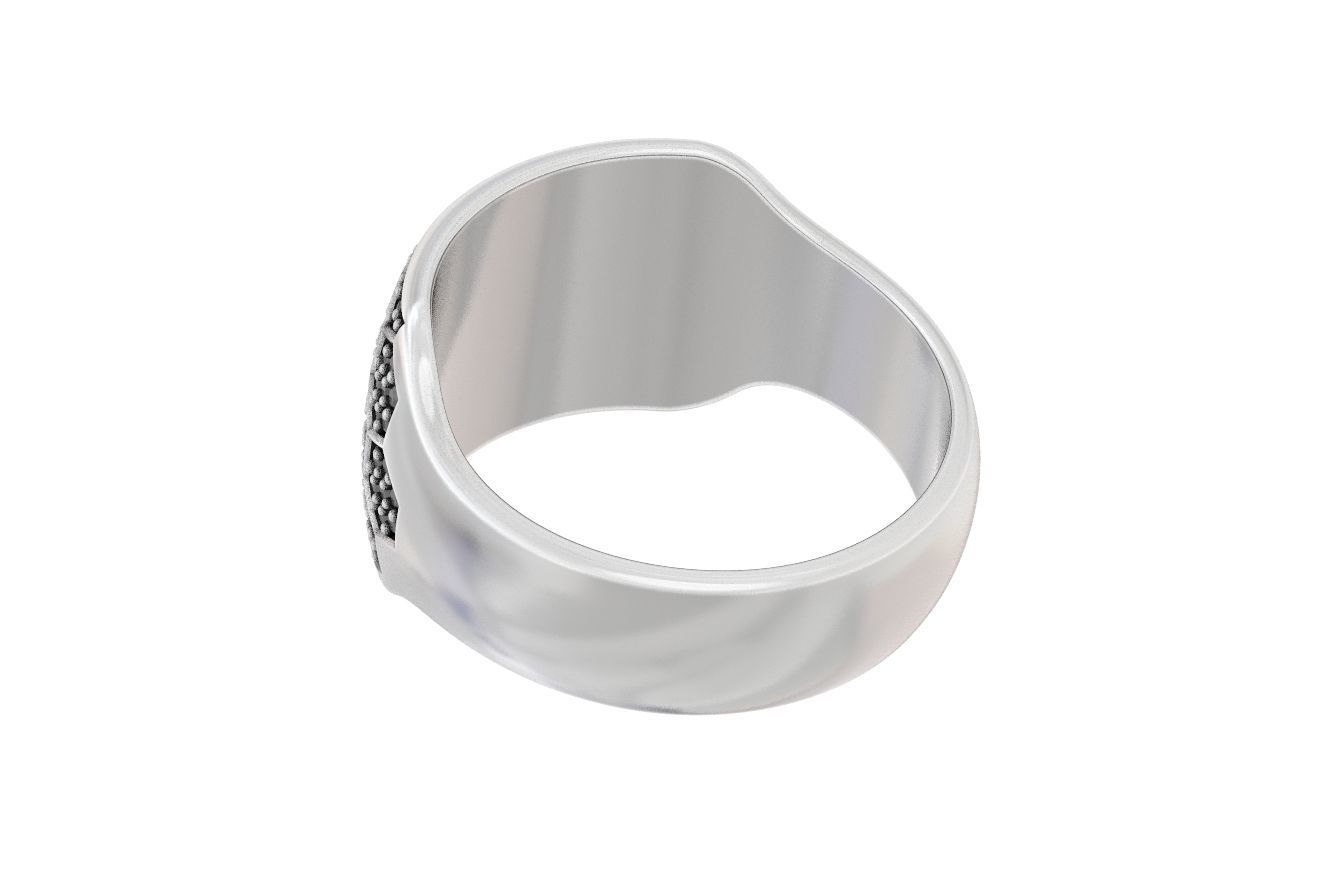 Ring with a diamond ball or a bee 331 3D print model_11
