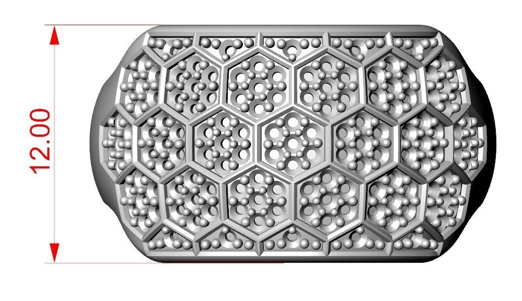 Ring with a diamond ball or a bee 331 3D print model_14