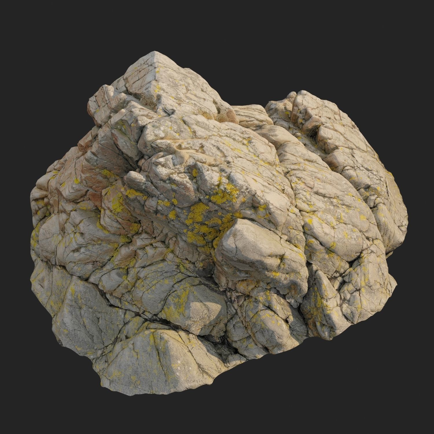 3d scanned rock cliff M 3D model_5