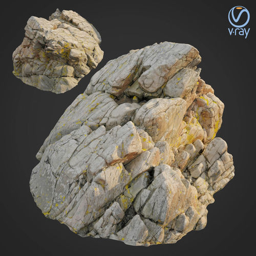 3d scanned rock cliff M 3D model