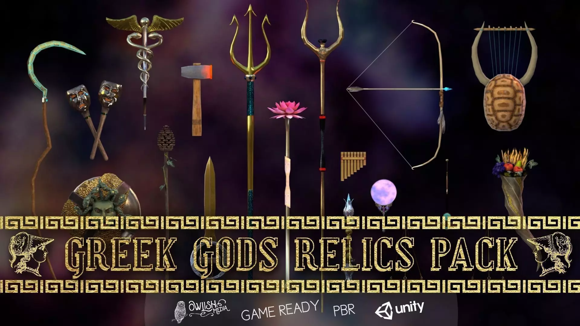 Greek Gods Relics Pack Low-poly 3D model_0