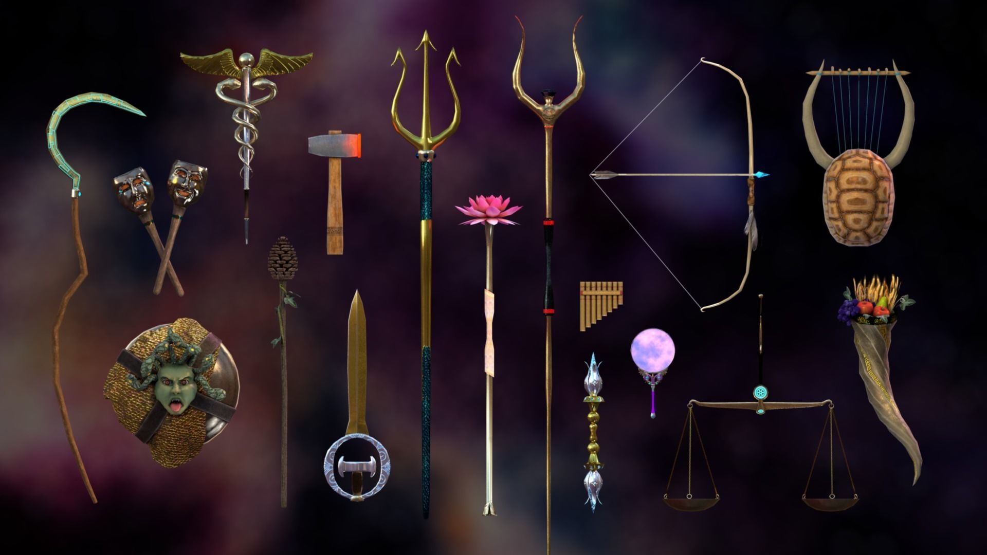 Greek Gods Relics Pack Low-poly 3D model_20