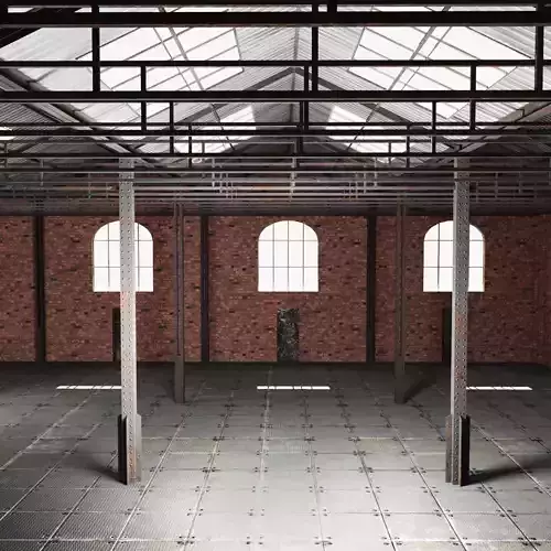  Old Brick Warehouse Interior 3D model