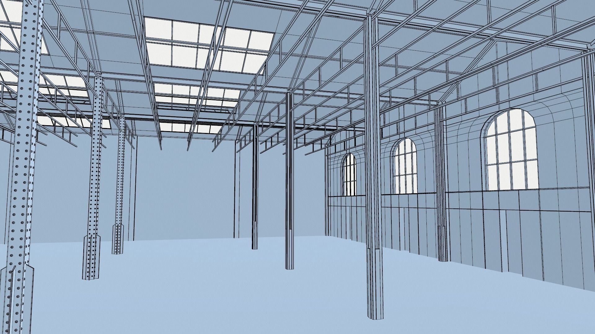Old Brick Warehouse Interior 3D model_13
