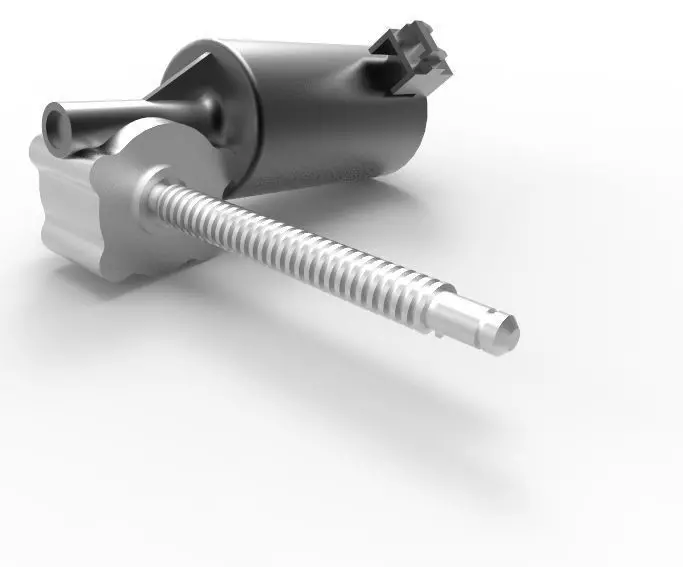 DC motor with right angle worm drive Free 3D model