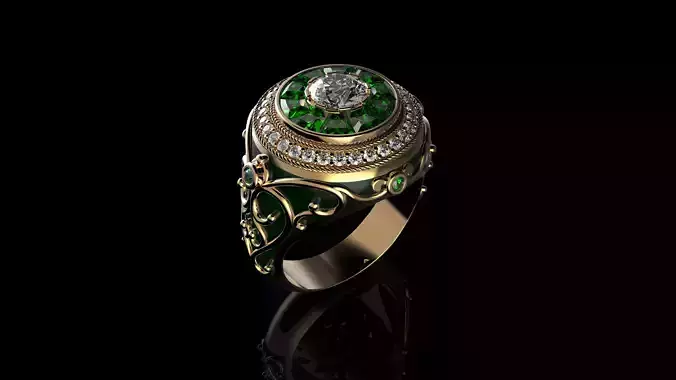 Mens Ring Diamond 2