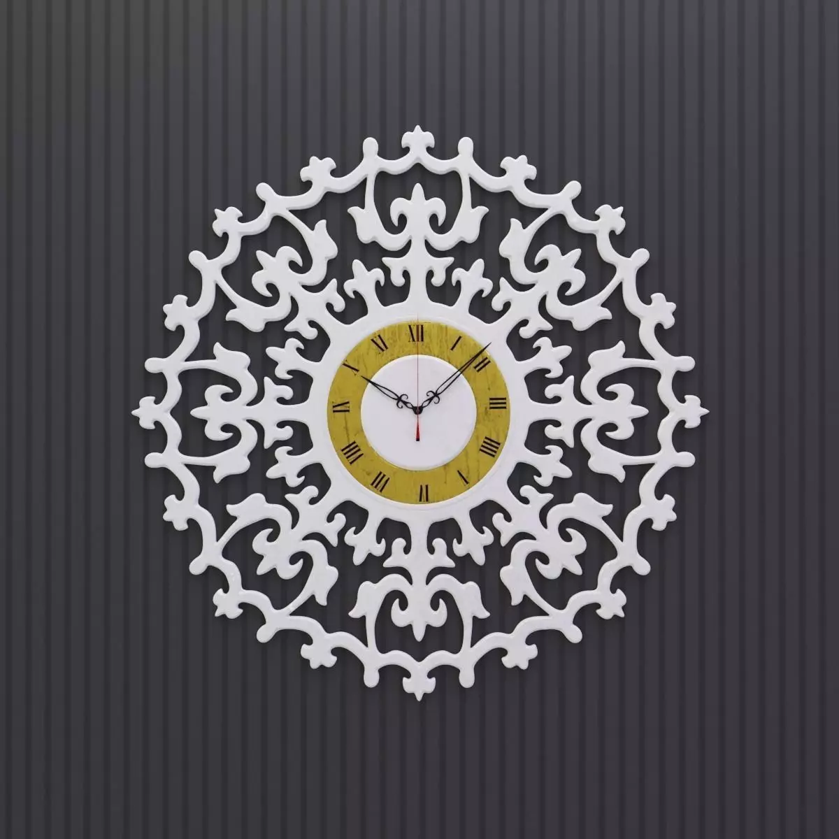 Ancient Romance Wall Clock 3D model_0