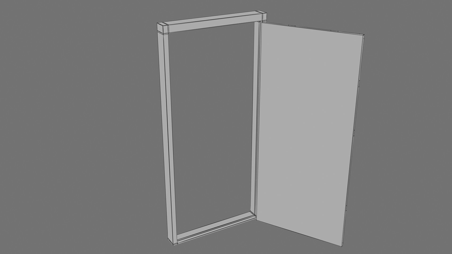 Metal door Low-poly 3D model_7